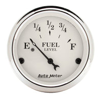 Thumbnail for AutoMeter Gauge Fuel Level 2-1/16in. 240 Ohm(e) to 33 Ohm(f) Elec Old Tyme White
