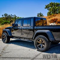 Thumbnail for Westin 20-22 Jeep Gladiator PRO TRAXX 4 Oval Nerf Step Bars - Black