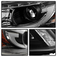 Thumbnail for Spyder Honda Accord 2013-2015 4DR Projector Headlights Light Bar DRL Black PRO-YD-HA13-LBDRL-BK