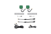 Thumbnail for Diode Dynamics Stage Series Single Color LED Rock Light - Green M8 (2-pack)