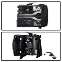 Thumbnail for Spyder Chevy Silverado 1500 07-13 Version 3 Projector Headlights - Black PRO-YD-CS07V3-LBDRL-BK