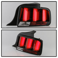 Thumbnail for Spyder 05-09 Ford Mustang (Red Light Bar) LED Tail Lights - Black ALT-YD-FM05V3-RBLED-BK