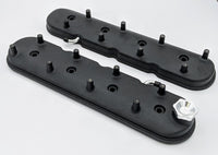 Thumbnail for Granatelli 96-22 GM LS Standard Hieght Valve Cover w/Angled Coil Mount - Blk Wrinkle (Pair)
