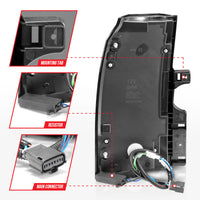 Thumbnail for ANZO 2015-2020 Chevrolet Tahoe LED Tail Lights w/ Light Bar Black Housing Clear Lens