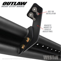 Thumbnail for Westin Jeep Gladiator Nerf Step Bars Black