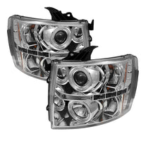 Thumbnail for Spyder Chevy Silverado 1500 07-13 Projector Headlights LED Halo LED Chrm PRO-YD-CS07-HL-C