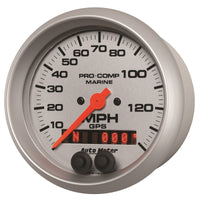 Thumbnail for Autometer Marine Silver 3-3/8in. 140MPH GPS Speedometer Gauge