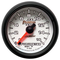 Thumbnail for Autometer Phantom II 52.4mm Full Sweep Electronic 0-1600 Def F EGT/Pyrometer Gauge