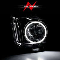 Thumbnail for ANZO 2005-2009 Ford Mustang Crystal Headlights w/ Halo Black (CCFL)