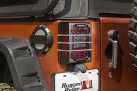 Thumbnail for Rugged Ridge 07-18 Jeep Wrangler JK Brushed Black Elite Tail Light Guards