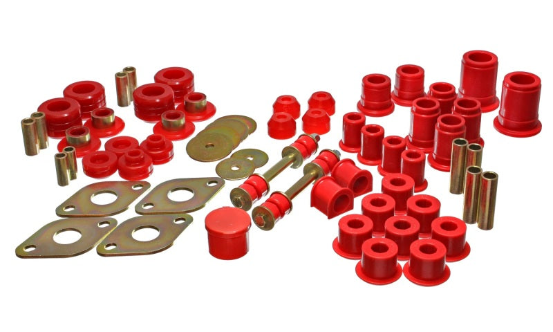Energy Suspension 89-95 Toyota 4WD Pickup (Except T-100 & Tundra)  Red Hyper-Flex Master Bushing Set