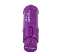 Thumbnail for NRG 700 Series M12 X 1.25 Steel Lug Nut w/Dust Cap Cover Set 21 Pc w/Locks & Lock Socket - Purple