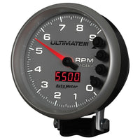 Thumbnail for Autometer 5 inch Ultimate III Playback Tachometer 9000 RPM - Silver