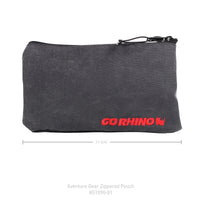 Thumbnail for Go Rhino XVenture Gear Zipped Pouch - Large (12in. Wide Pocket / 6.5in. Hand Strap) Canvas - Black