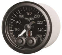 Thumbnail for Autometer Stack Pro Control 52mm 100-260 deg F Water Temp Gauge - Black (1/8in NPTF Male)