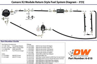 Thumbnail for DeatschWerks 16-19 Cadillac CTS-V X2 Series Pump Module -8AN Feed w/ -6AN Return PTFE Plumbing Kit