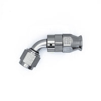 Thumbnail for DeatschWerks 6 AN Female Flare Swivel 60-Degree Hose End PTFE - Anodized Matte Black