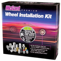 Thumbnail for McGard 5 Lug Hex Install Kit w/Locks (Cone Seat Bolt) M12X1.25 / 17mm Hex / 25.6mm Shank L. - Black