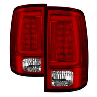 Thumbnail for Spyder 09-16 Dodge Ram 1500 Light Bar LED Tail Lights - Red Clear ALT-YD-DRAM09V2-LED-RC