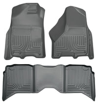 Thumbnail for Husky Liners 2012 Dodge Ram 1500/2500/3500 Crew Cab WeatherBeater Combo Gray Floor Liners