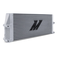 Thumbnail for Mishimoto Heavy-Duty Oil Cooler - 17in. Same-Side Outlets - Silver