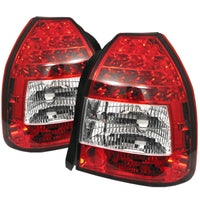 Thumbnail for Spyder Honda Civic 96-00 3DR LED Tail Lights Red Clear ALT-YD-HC96-3D-LED-RC
