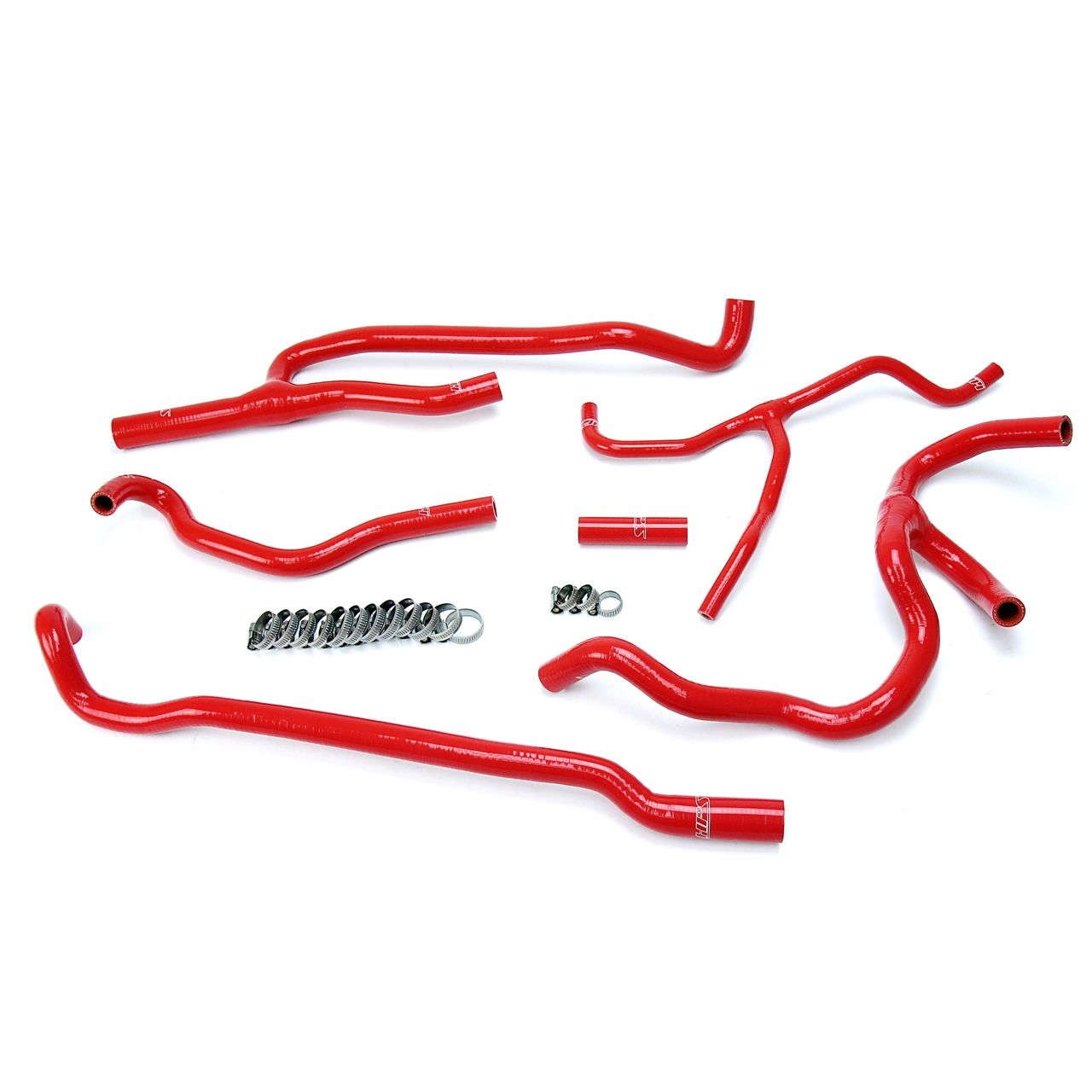 HPS Red Reinforced Silicone Heater Hose Kit Coolant for Chevy 16-17 Camaro SS Coupe 6.2L V8