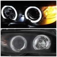 Thumbnail for Spyder BMW E46 3-Series 04-06 2 DR Projector Halogen Model- LED Halo Blk PRO-YD-BMWE4604-2DR-HL-BK