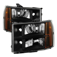 Thumbnail for Xtune GMC Sierra 07-13 Crystal Headlights Black HD-JH-GSIE07-AM-BK