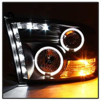 Thumbnail for Spyder Dodge Ram 1500 09-14 10-14 Projector Headlights Halogen- LED Halo LED - Blk PRO-YD-DR09-HL-BK