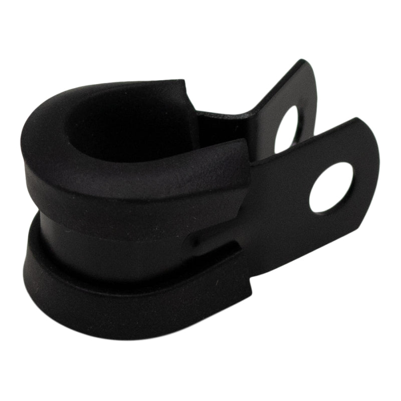 DeatschWerks Rubber Cushioned P-Clamp for 6AN Hose - 9.5mm Clamp Id - Anodized Matte Black