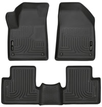 Thumbnail for Husky Liners 15-22 Jeep Cherokee WeatherBeater Combo Black Floor Liners