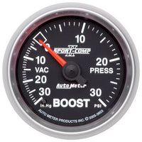 Thumbnail for Autometer Sport-Comp II 52mm 30 PSI Mechanical Boost Vacumm Gauge