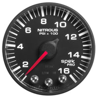 Thumbnail for Autometer Spek-Pro Gauge Nitrous Press 2 1/16in 1600psi Stepper Motor W/Peak & Warn Blk/Blk