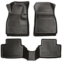 Thumbnail for Husky Liners 14 Mazda 6 Touring/Grand Touring/Sport Weatherbeater Black Front & 2nd Seat Floor Liner