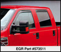 Thumbnail for EGR 99+ Ford Super Duty Crew Cab In-Channel Window Visors - Set of 4 (573511)