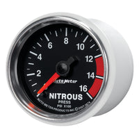 Thumbnail for Autometer GS 2 1/16in. 1600PSI Nitrous Fuel Pressure Gauge