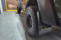Thumbnail for Rally Armor 19-24 Jeep JT Gladiator (Mojave/Rubicon) Black Mud Flap w/Grey Logo