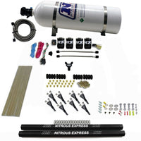 Thumbnail for Nitrous Express Pro-Shk/Gas 4 Solenoids Nitrous Kit (200-600HP) w/Rails and 15lb Bottle