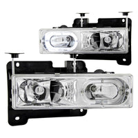 Thumbnail for ANZO 1988-1998 Chevrolet C1500 Crystal Headlights Chrome w/ Halo