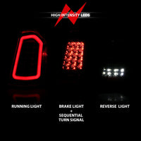 Thumbnail for ANZO 11-14 Chrysler 300 LED Taillights Black w/ Sequential