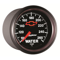 Thumbnail for AutoMeter Gauge Water Temp 2-1/16in. 100-260 Deg. F Digital Stepper Motor Chevy Red Bowtie Black