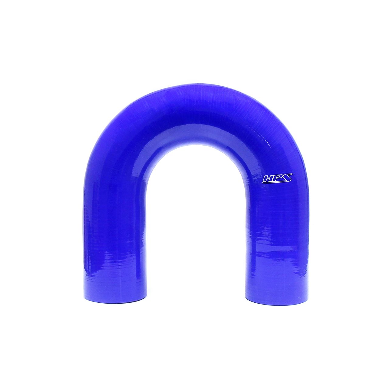 HPS 2-3/8" ID High Temp 4-ply Reinforced Silicone 180 Degree U Bend Elbow Coupler Hose Blue (60mm ID)