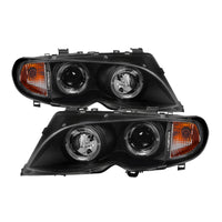 Thumbnail for Spyder BMW E46 3-Series 02-05 4DR Projector Headlights 1PC LED Halo Blk PRO-YD-BMWE4602-4D-AM-BK