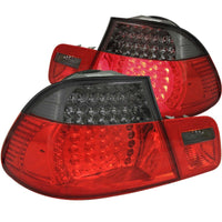 Thumbnail for ANZO 1999-2001 BMW 3 Series E46 LED Taillights Red/Smoke 2pc