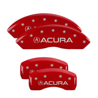 Thumbnail for MGP 4 Caliper Covers Engraved Front & Rear Acura Red finish silver ch