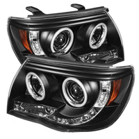 Thumbnail for Spyder Toyota Tacoma 05-11 Projector Headlights CCFL Halo LED Blk High H1 Low H1 PRO-YD-TT05-CCFL-BK