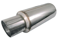 Thumbnail for Injen 2 3/8 Universal Muffler w/Stainless Steel resonated rolled tip (Injen embossed logo)