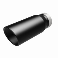 Thumbnail for MagnaFlow Tip Stainless Black Coated Single Wall Round Single Outlet 5in Dia 4in Inlet 13in L