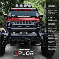 Thumbnail for Go Rhino Xplor Bright Series Dbl Row LED Light Bar (Side/Track Mount) 41.5in. - Blk